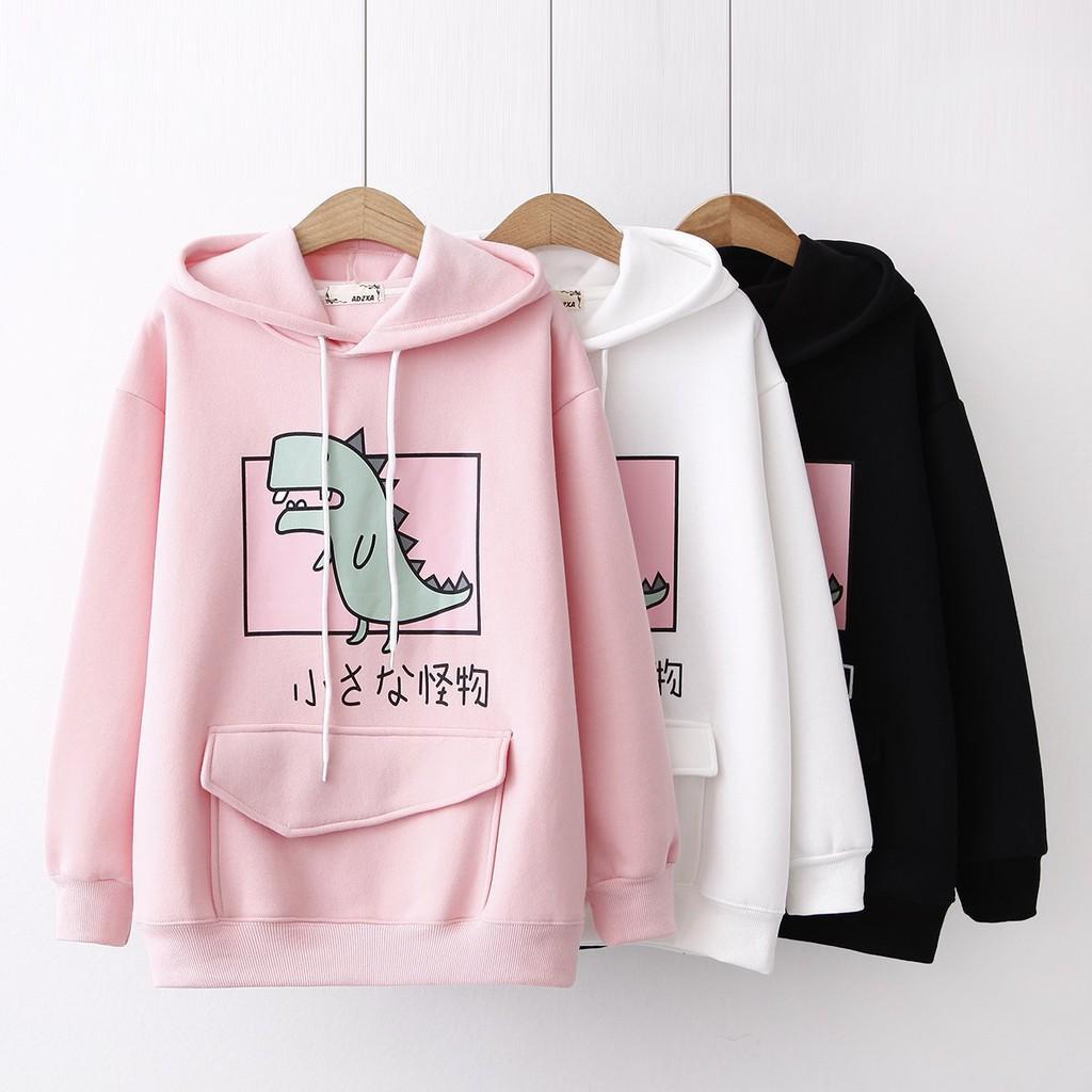 Áo Khoác Hoodie    Áo Khoác Nỉ Hoodie Khủng Long Cute (nhiều màu) mẫu hoodie mới nhất 2020
