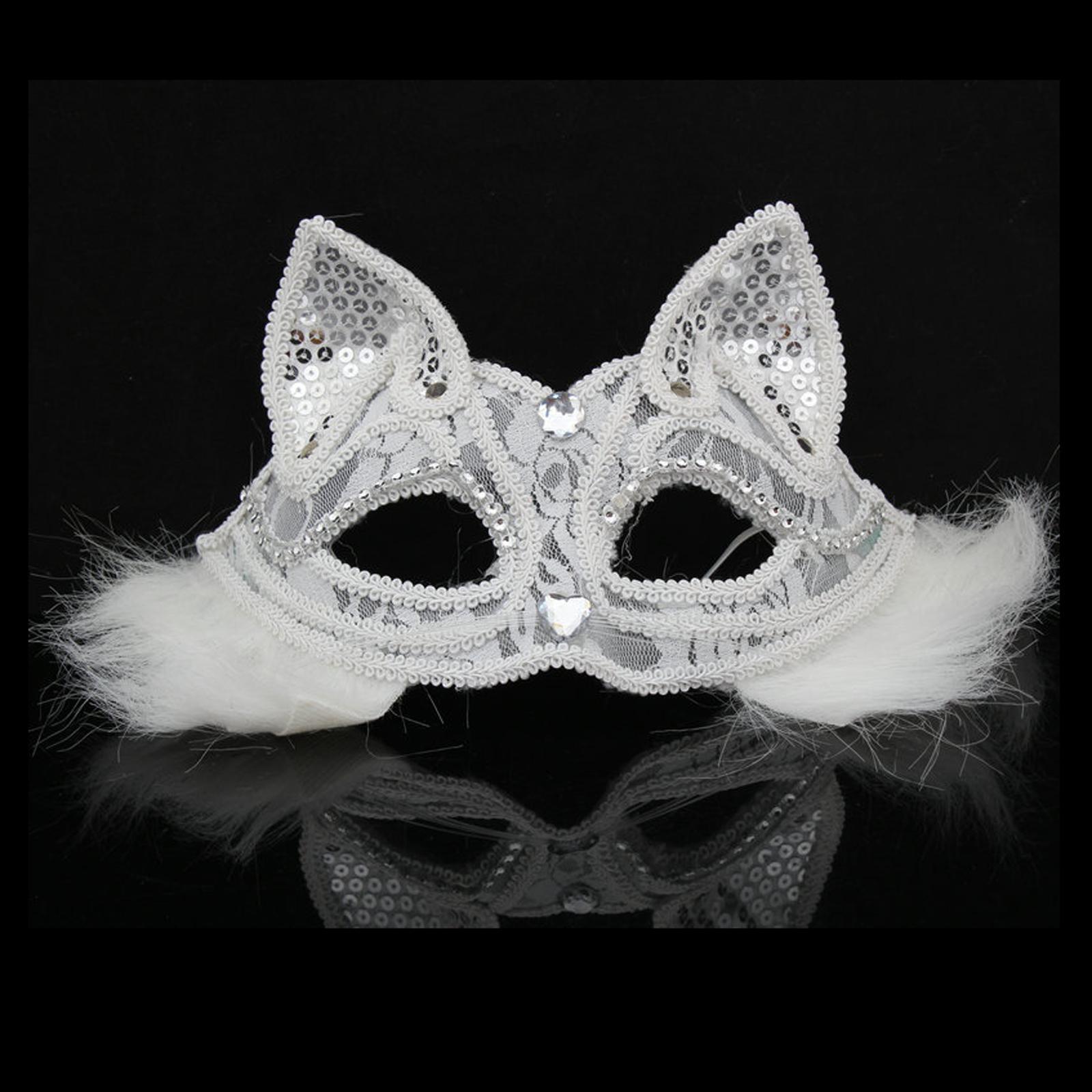 Masquerade Eye Mask Cosplay Half Face Cover Eye Shield Dress Up Costume Accessory Lace Eye Mask for Festivals Wedding Prom Carnival