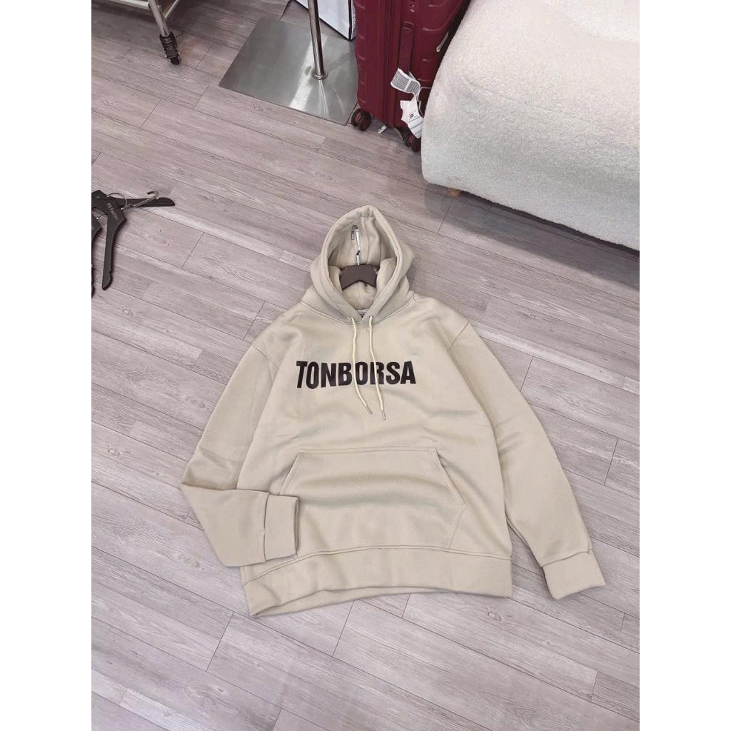 Áo khoác hoodie TONBORSA nỉ dệt xuất khẩu from cồ hàng đẹp xitin-A2124 - Đen