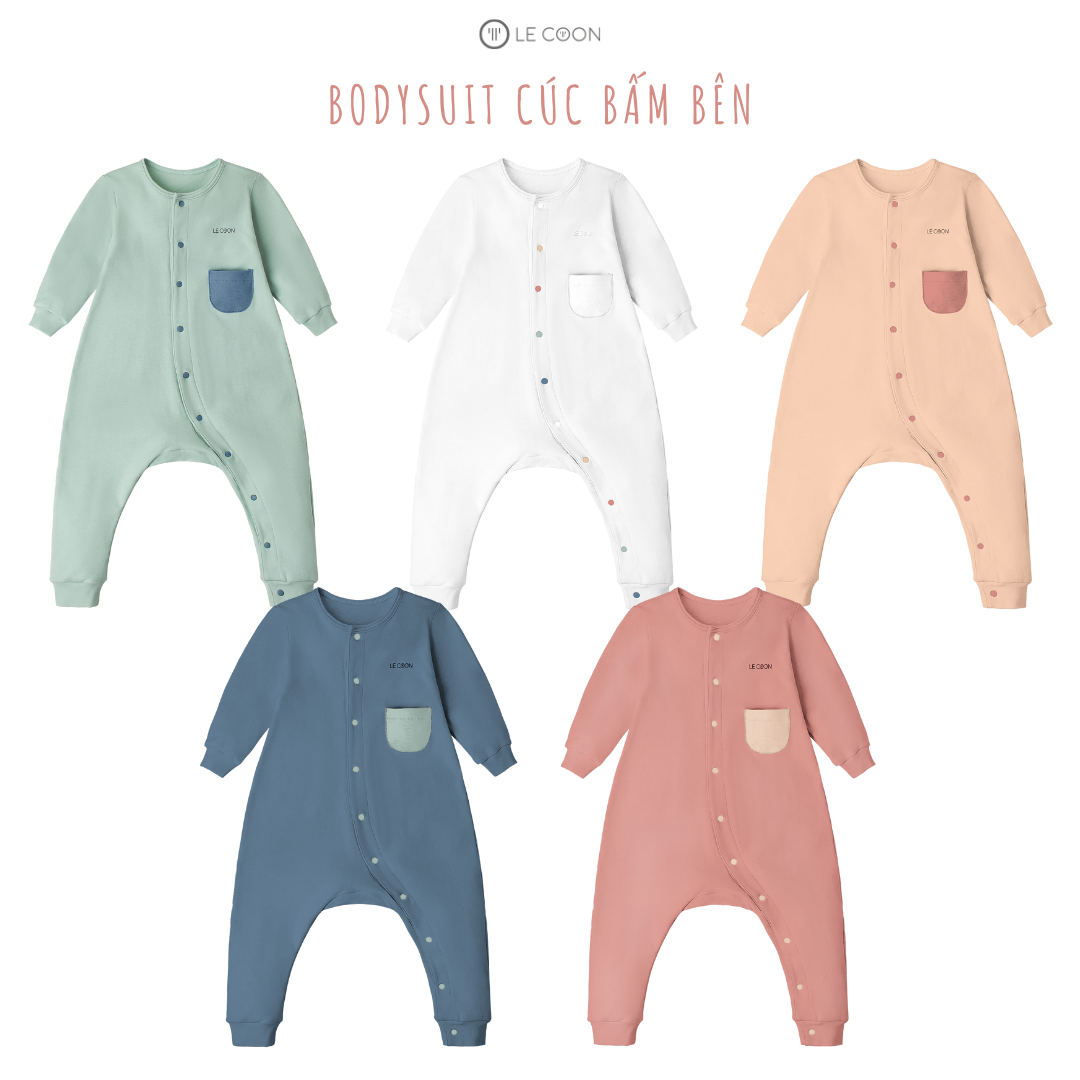 LE COON | Bodysuit Cúc Bấm Bên | COMFY | 0-2 tuổi