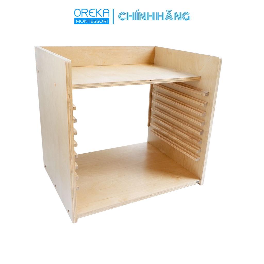 Giáo cụ Oreka Montessori Tủ học cụ Ghép hình bản đồ - 0790401