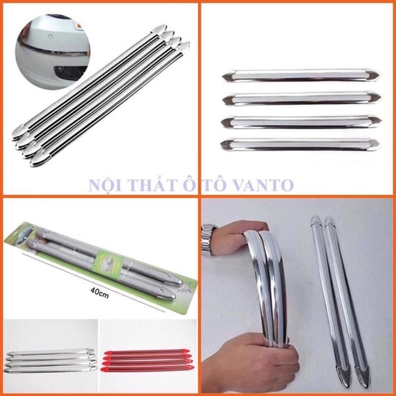 Nẹp crom 4 góc chống xước trang trí cho xe ô tô