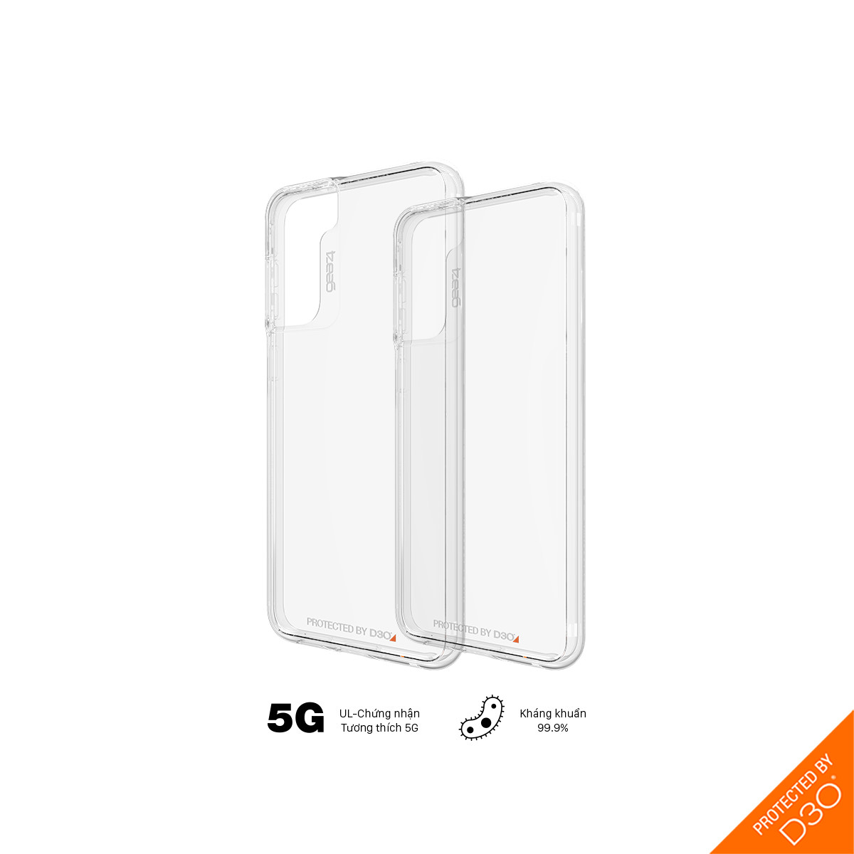 Ốp lưng chống sốc Gear4 D3O Crystal Palace 4m cho Samsung Galaxy S21 Plus/Ultra - Hàng chính hãng