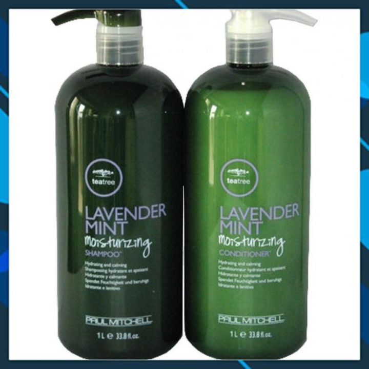 Bộ dầu gội xả Paul Mitchell Lavender Mint Moisturizing dưỡng ẩm mềm mượt tóc Mỹ 1000ml