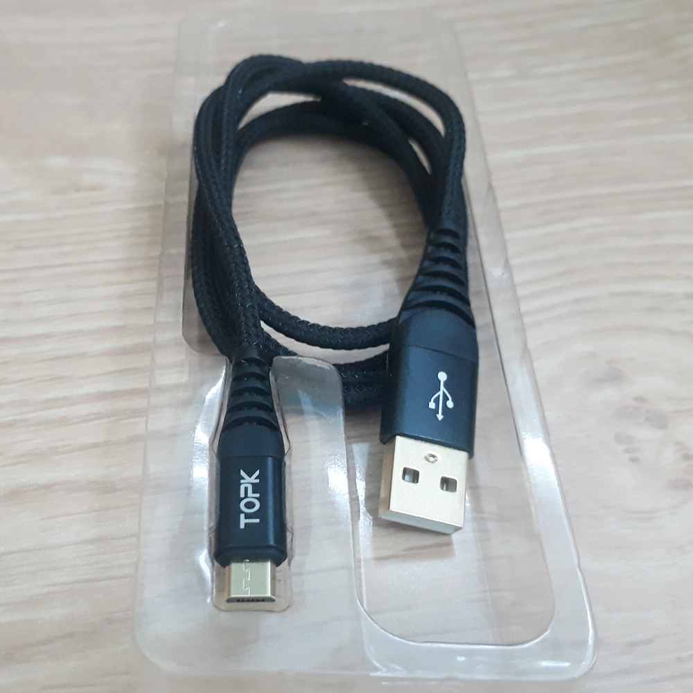 Dây cáp sạc nhanh chân micro usb TOPK AN42 - Hàng chính hãng