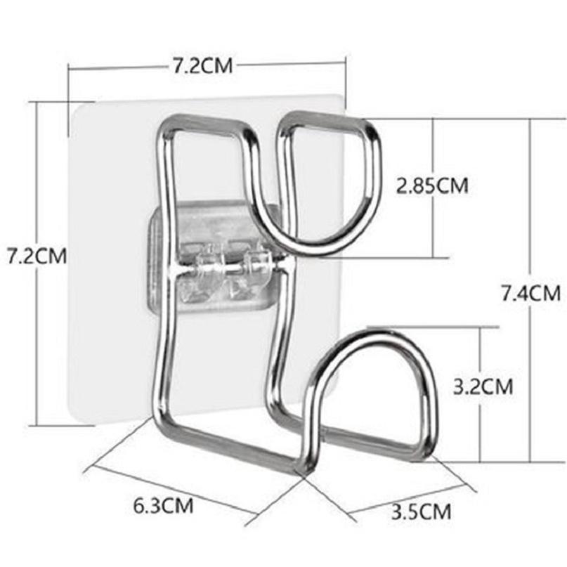 BỘ 2 MÓC TREO THAU CHẬU DÁN TƯỜNG - GIÁ MÓC NHÀ BẾP ĐA NĂNG BÁM SIÊU DÍNH