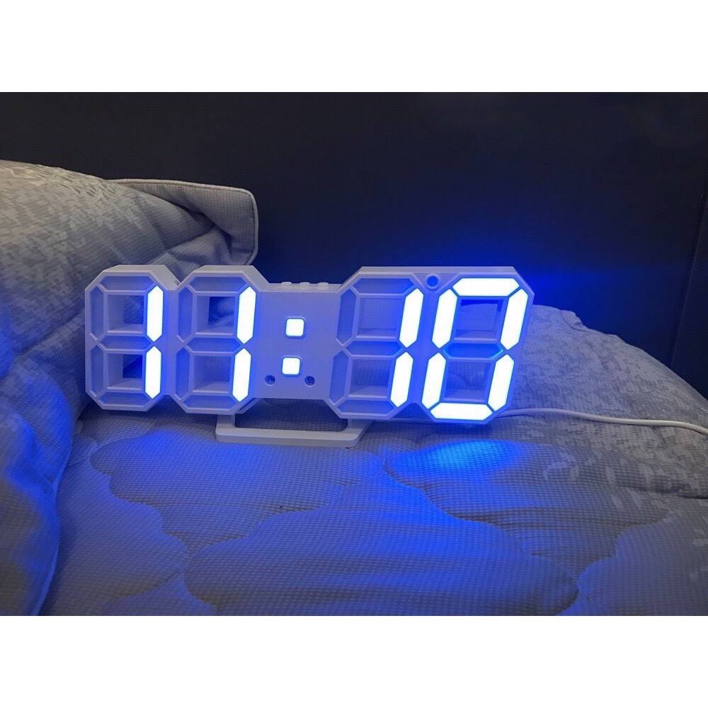 Đồng hồ LED 3D treo tường để bàn thông minh phong cách Hàn Quốc
