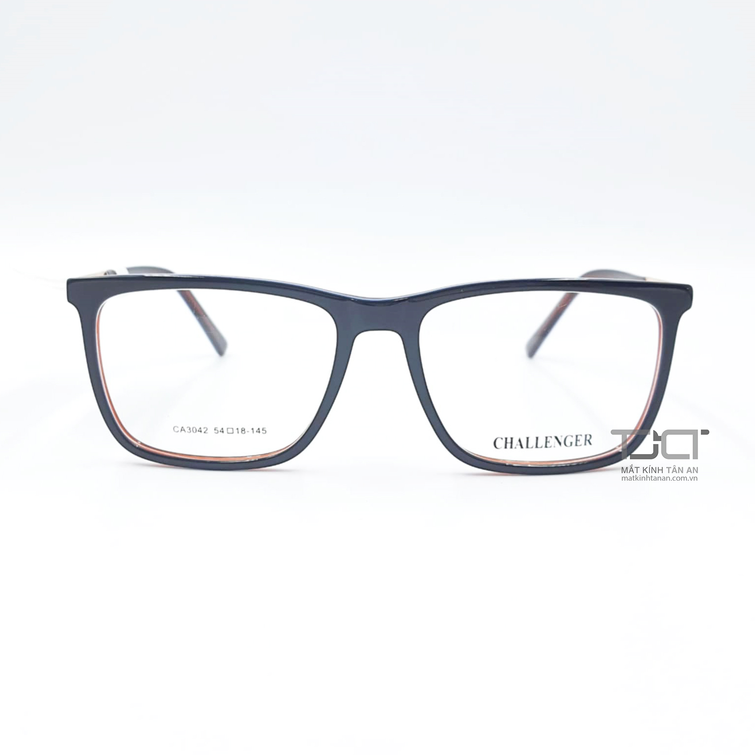 GỌNG KÍNH UNISEX THỜI TRANG, PHOM VUÔNG, CHÍNH HÃNG CHALLENGER CA3042