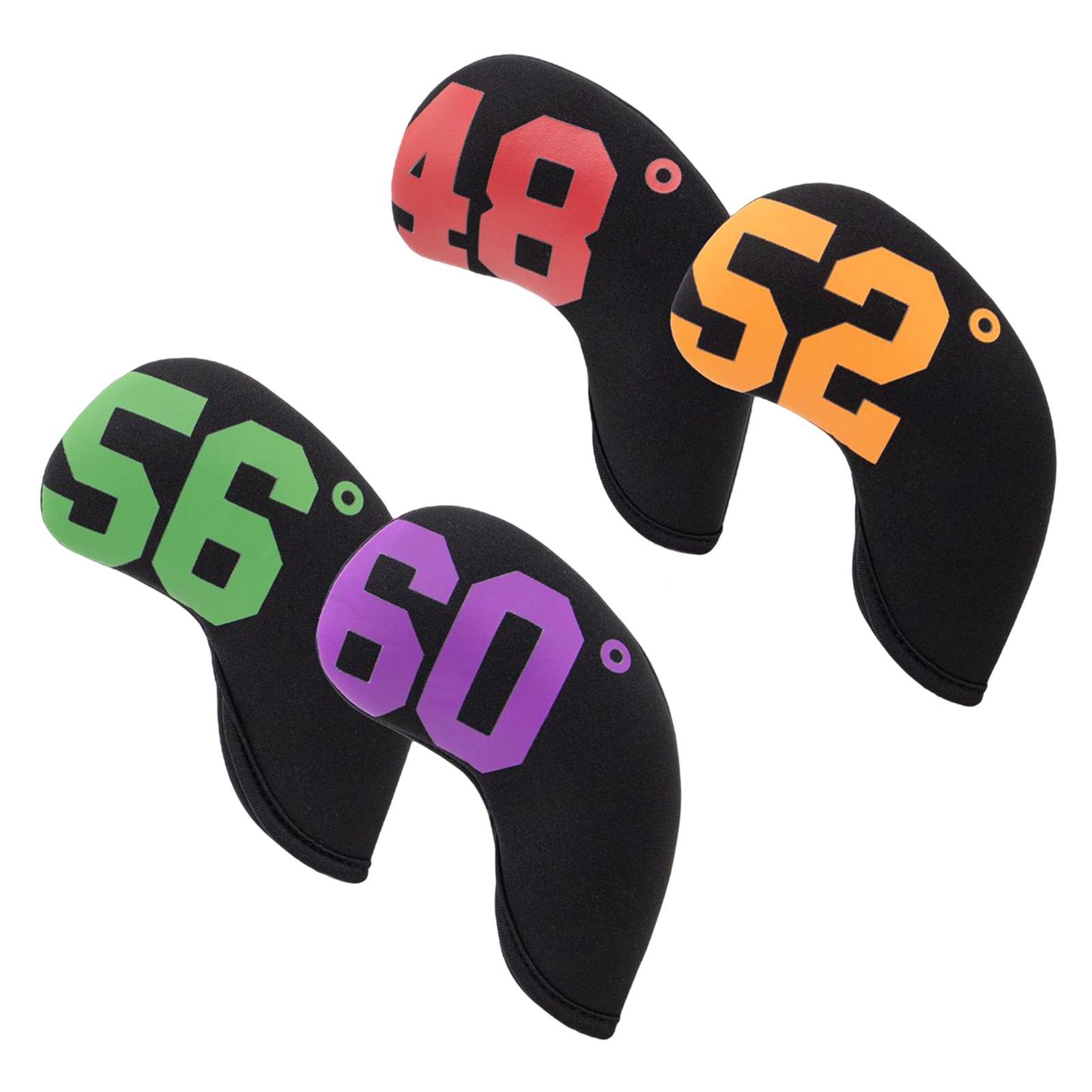 4 Pieces Golf Iron Headcover Neoprene Non Slip Club Head Covers