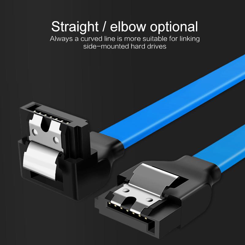 Cáp SATA 3.0 Sang Ổ Đĩa Cứng SSD HDD Sata 3 Thẳng Góc Phải Cho Asus MSI Gigabyte Bo Mạch Chủ cáp Tốc Độ Cao