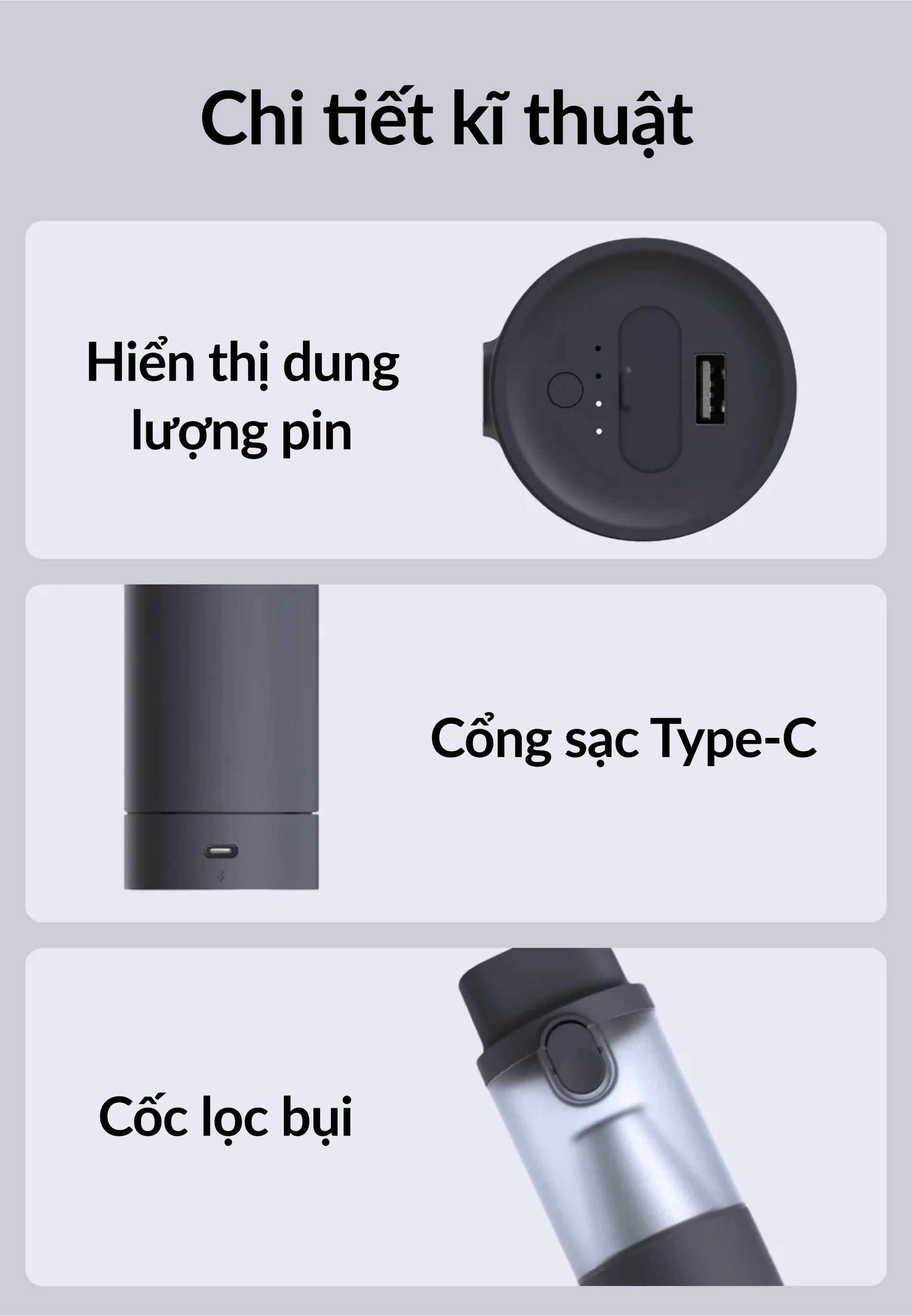 Hút bụi càm tay có tích hợp kích bình Lydsto YM-XCYJDY02 công suất 10000Pa dễ sử dụng tiện lợi - Hàng chính hãng
