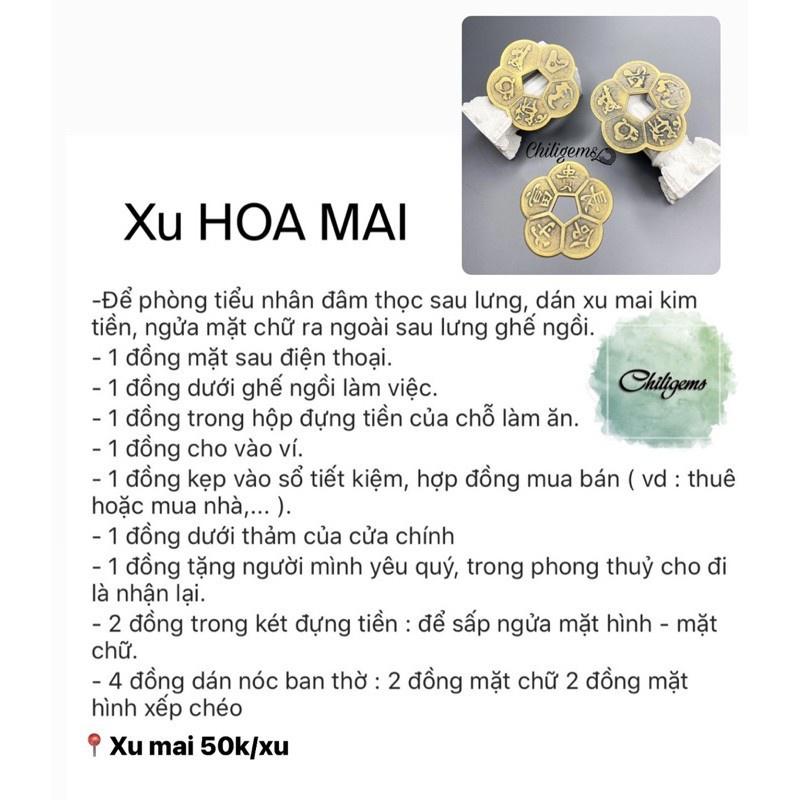 Xu Hoa Mai, Xu phong thủy, Xu tài lộc , Xu may mắn, Hoa mai 5 cánh