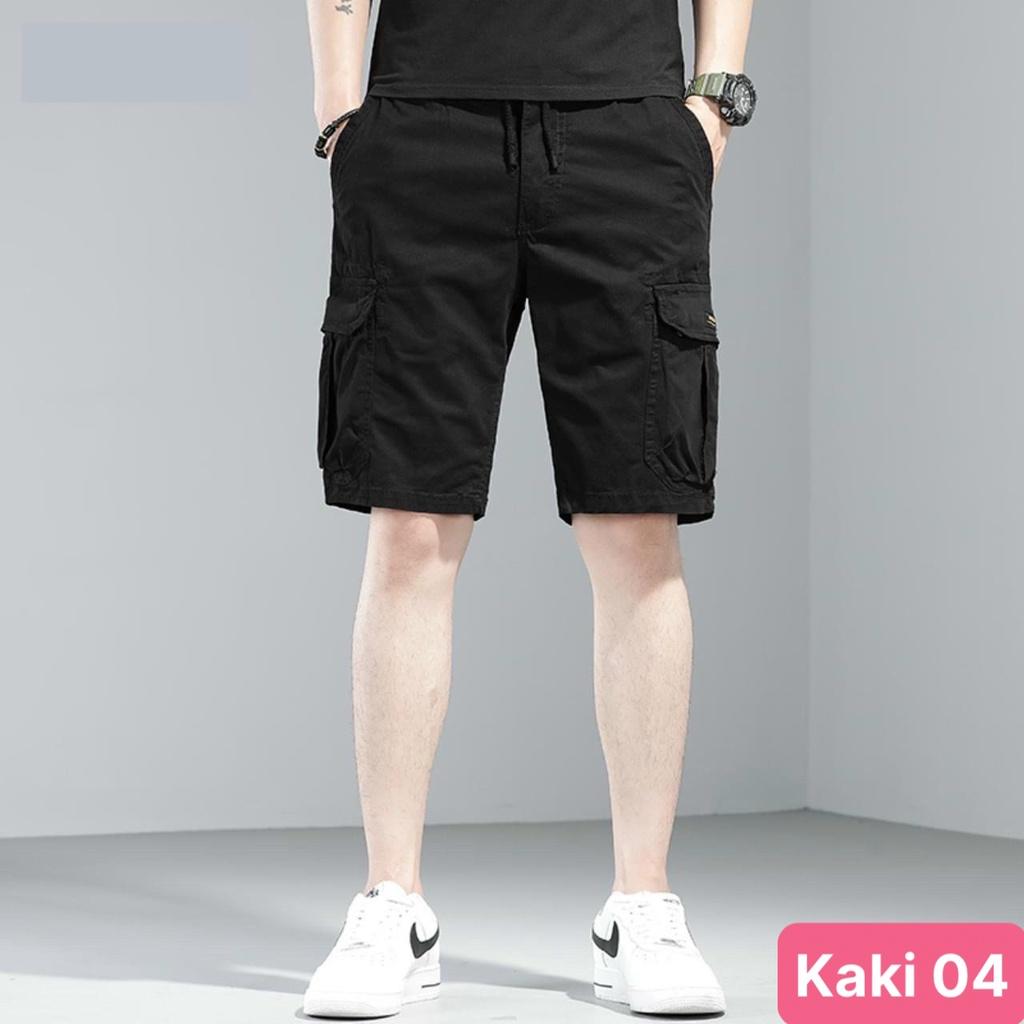 Quần short đùi kaki nam màu be trơn cao cấp kiểu dáng thể thao lửng, quần sóc nam đẹp Havado1 nhiều mẫu mới