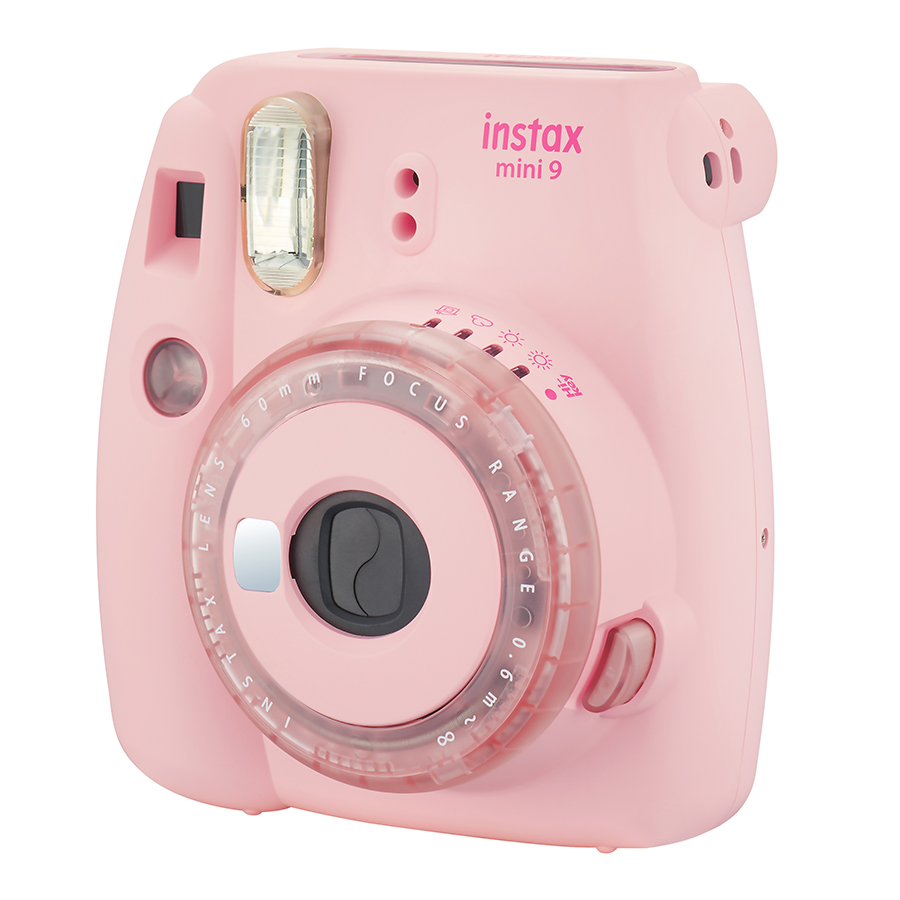 Máy Ảnh Selfie Lấy Liền Fujifilm Instax Mini 9 Clear Pink - Hàng Chính Hãng