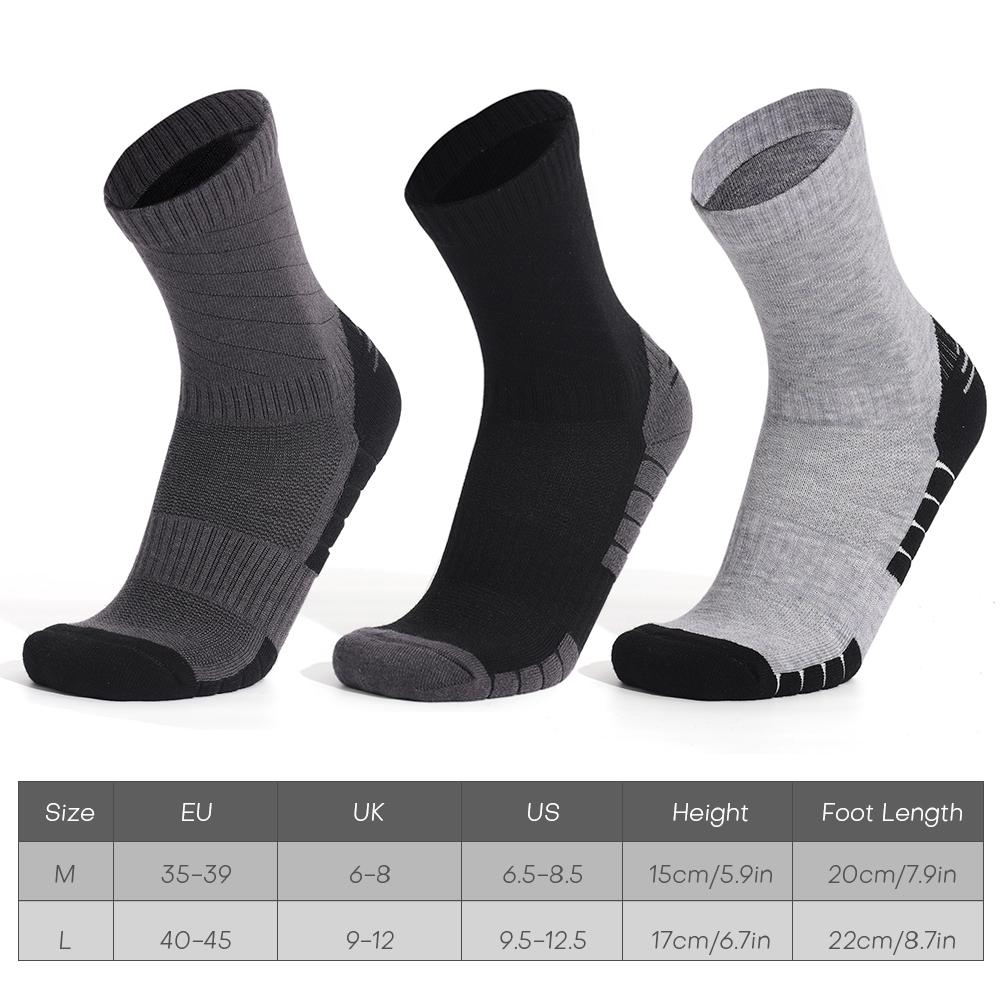 Set 3 Đôi Vớ Thể Thao Chống Trơn Trượt Thoáng Khí