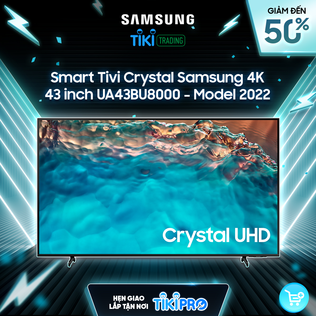 Smart Tivi Crystal Samsung 4K 43 inch UA43BU8000 - Model 2022