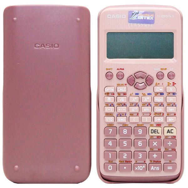 Máy Tính Casio FX 580VN X-PK - Màu Hồng - Tặng Kèm 3 Bút Gel G01 0.5 mm (2 Mực Tím + 1 Mực Xanh)