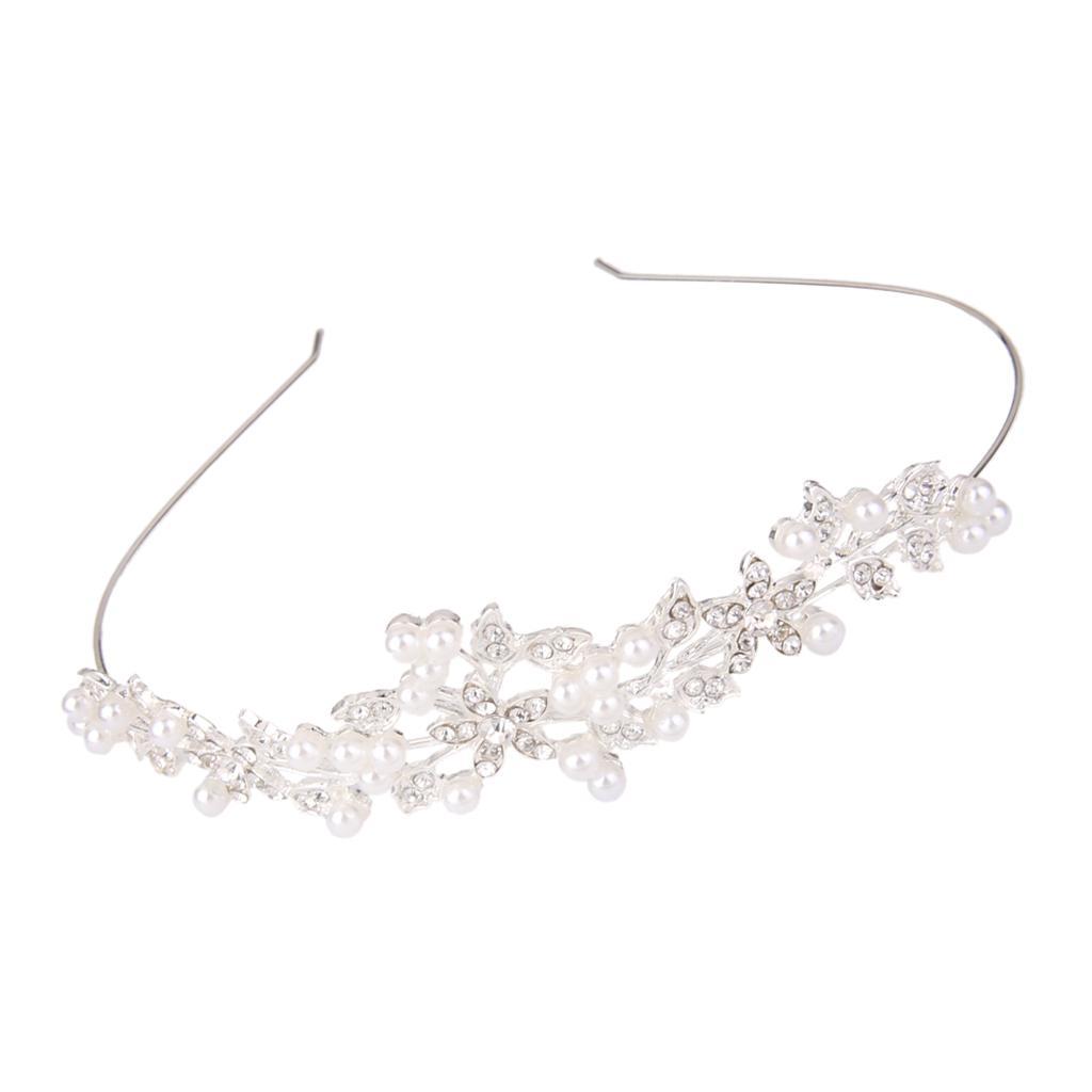 2Pcs Bridal /Kids Wedding Party Rhinestone Crown Tiara Headpiece Headband