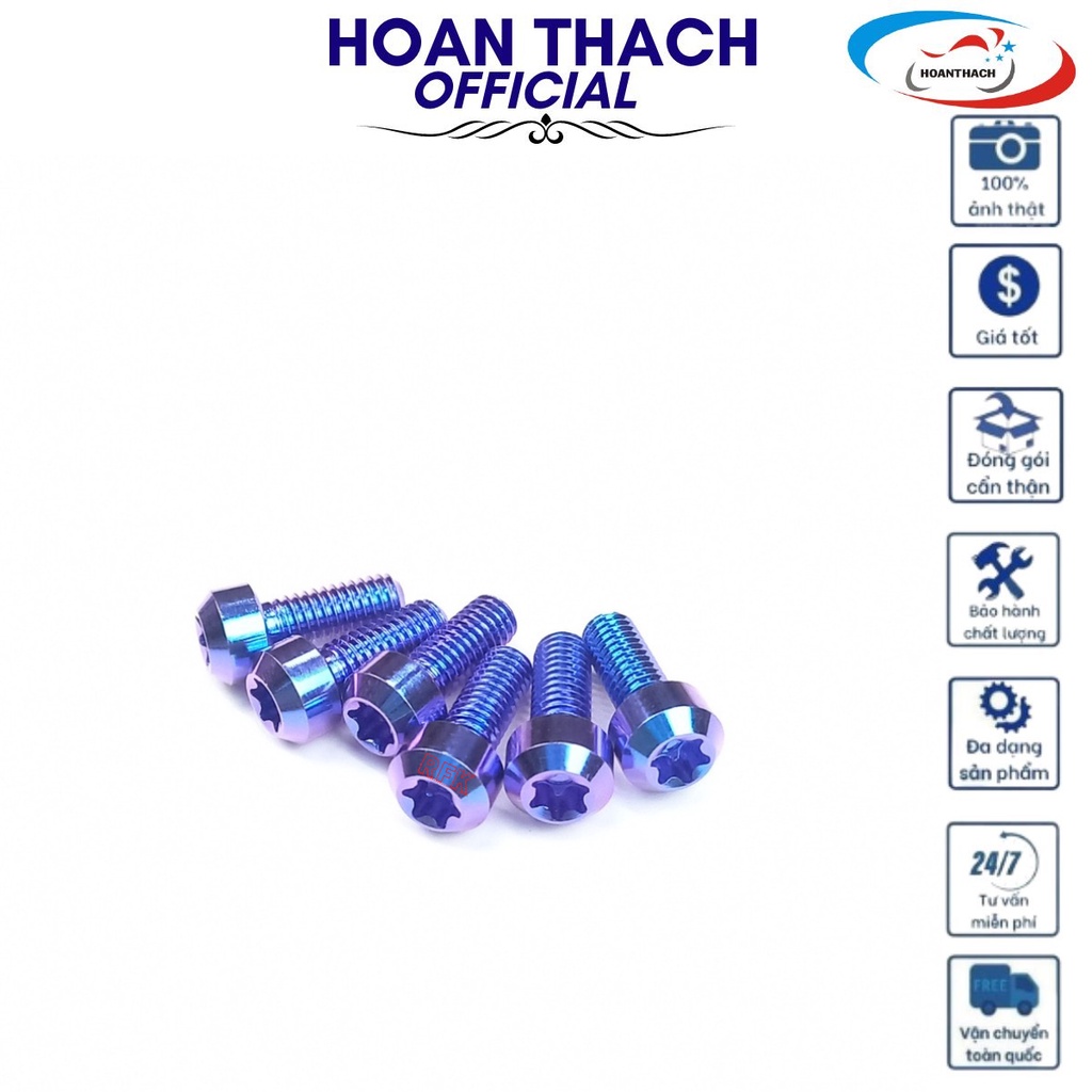 Ốc Gr5 Titan 6L15 Trụ Tím dùng cho nhiều dòng xe SP010498 (giá 1 con)