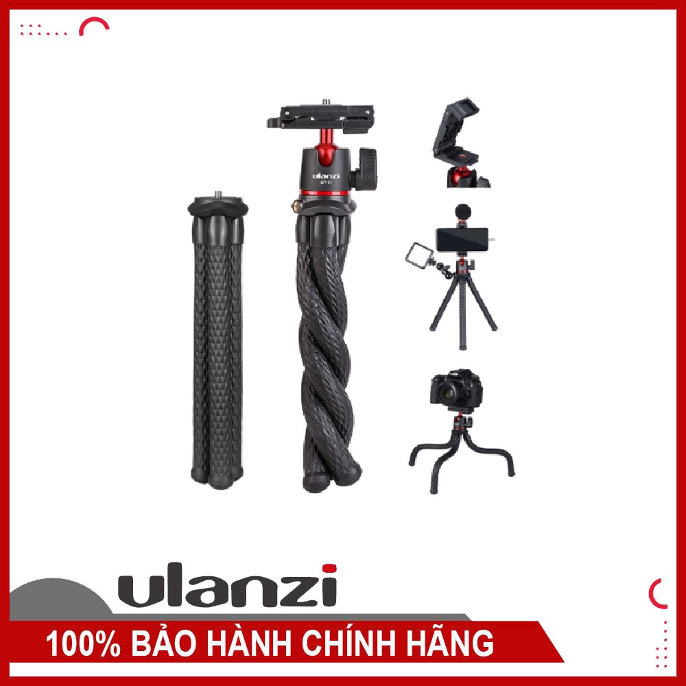 ULANZI MT-11 - HÀNG CHÍNH HÃNG - Chân Tripod bạch tuộc dành cho Máy ảnh và Điện thoại (Tích hợp ngàm kẹp cho điện thoại)