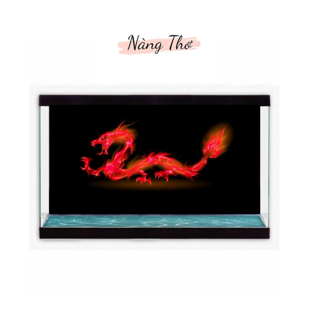 DECAL DÁN HỒ CÁ HÌNH RỒNG LỬA NHIỀU KÍCH THƯỚC_DECAL VIP