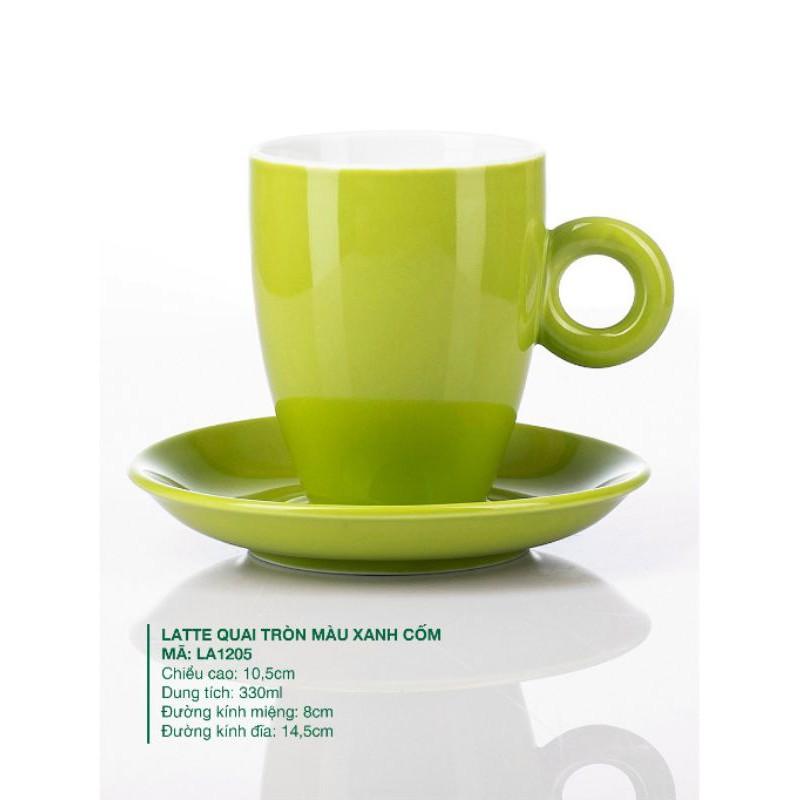 Set cốc ly sứ Latte Cà phê 330ml H10,5 × M8 - Đa dạng màu - Gốm sứ Bát tràng