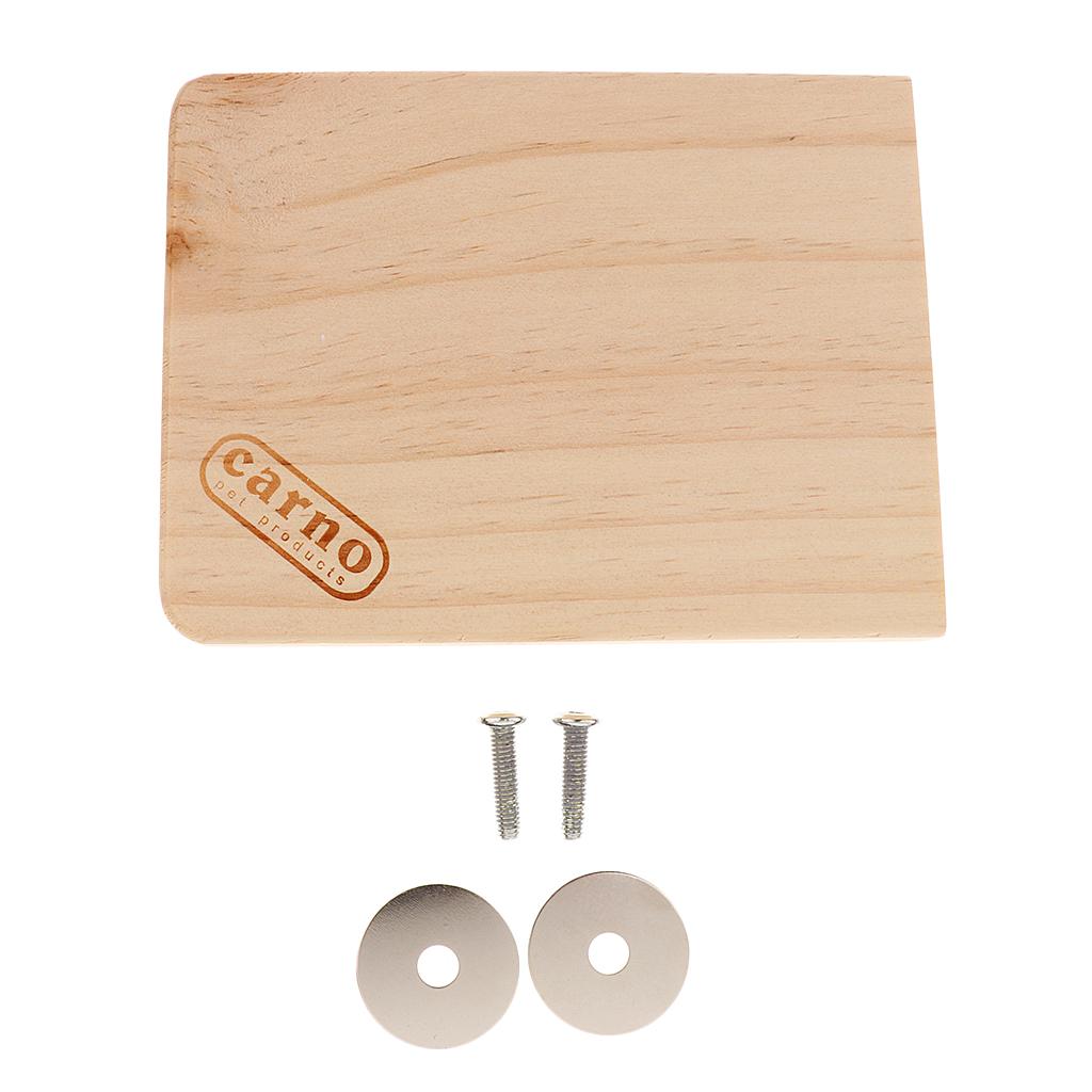 Pet Bird Parrot Hamster Wooden Perch Stand Platform Cage Mounted Hanging Toy