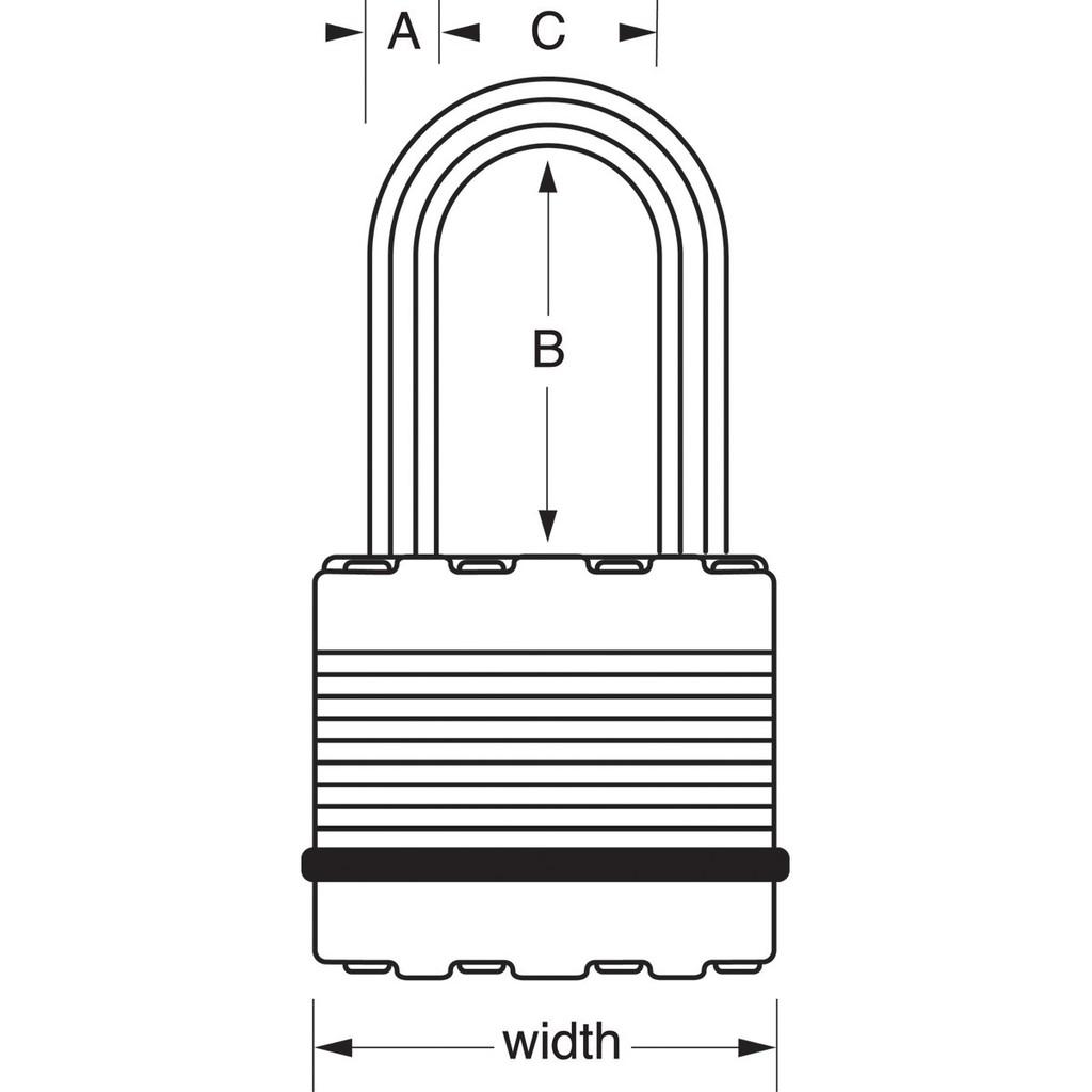 Ổ khóa chống cắt Master Lock M15 XDLF thân thép rộng 64mm