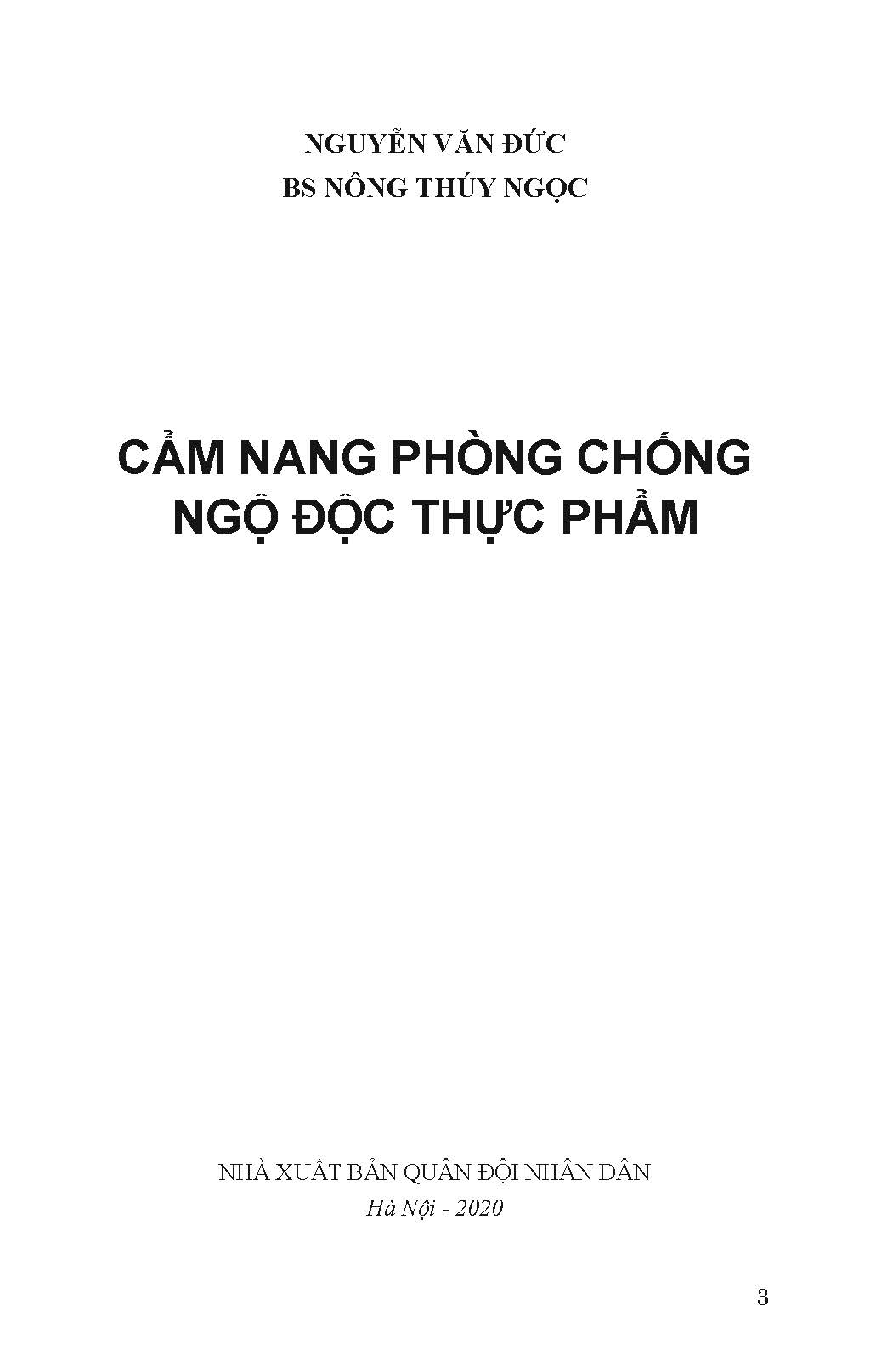 Cẩm Nang Phòng Chống Ngộ Độc Thực Phẩm