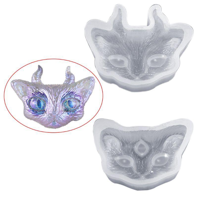 Khuôn Silicon Hình Đầu Mèo Làm Đồ Trang Sức Handmade