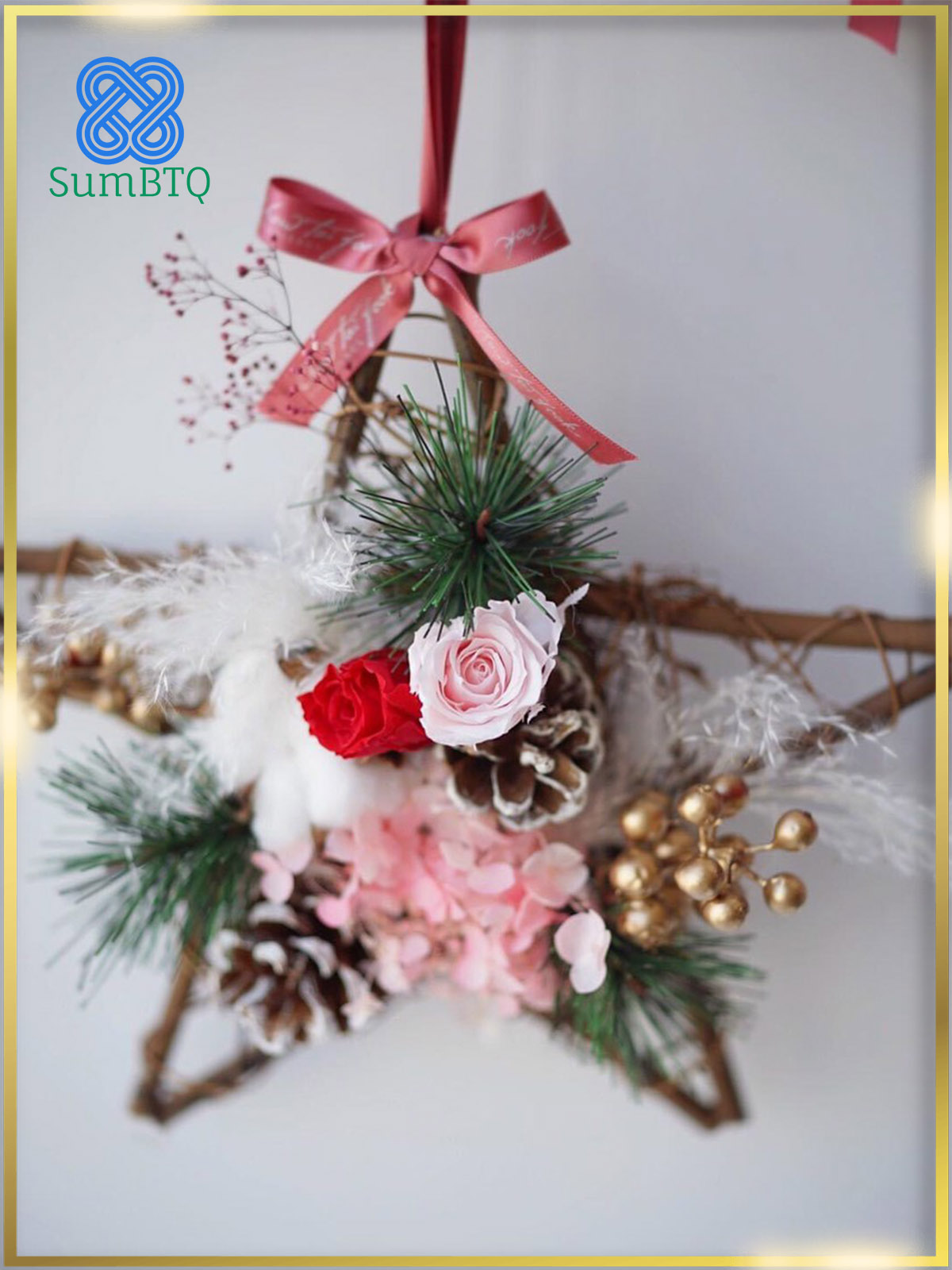Trang Trí Noel Hình Ngôi Sao Tặng Dây Led