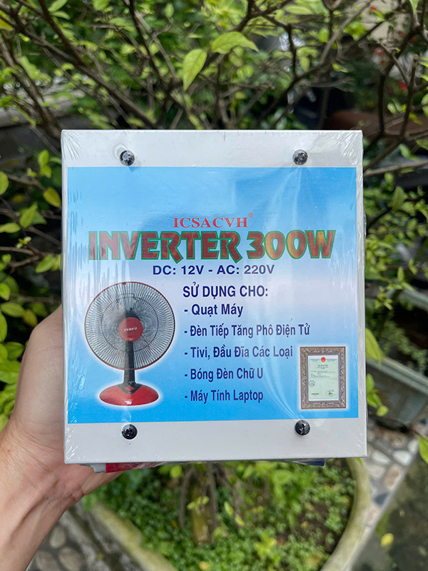 Bộ Đảo Điện Inverter 12V Ra 220V Công Suất 300W