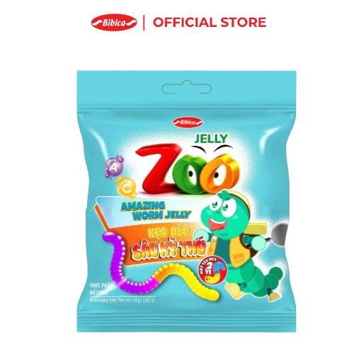Combo 3 Kẹo dẻo Zoo Sâu Kì Thú Bibica 54g