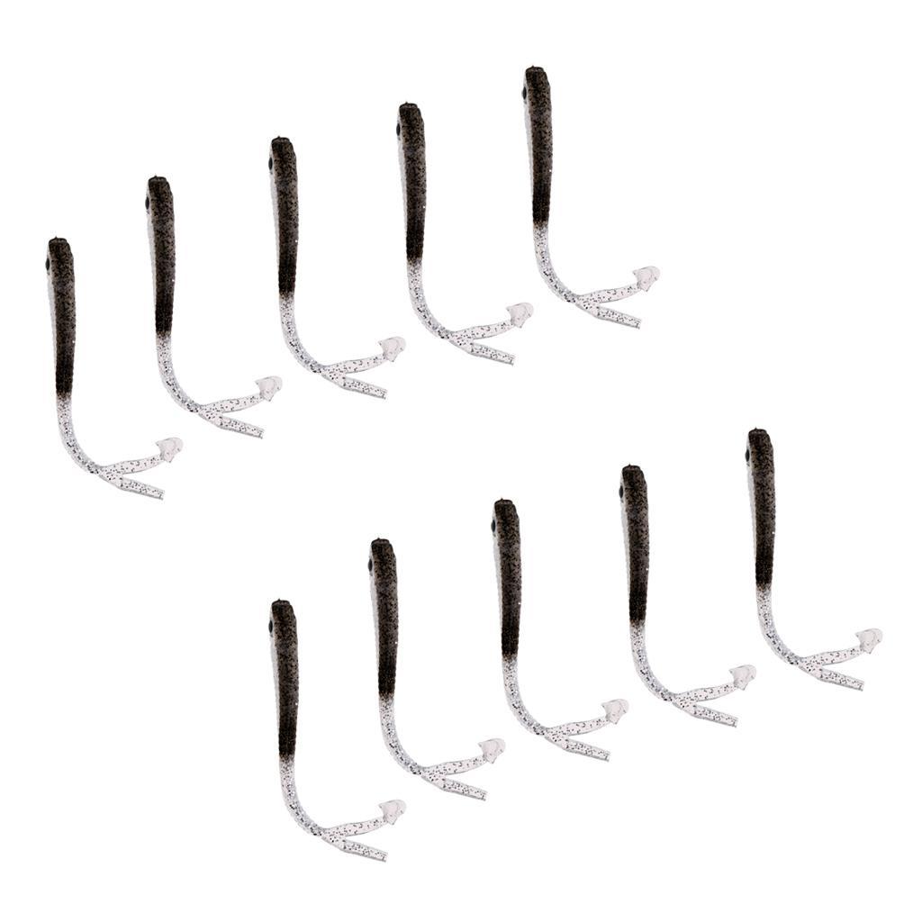 10 Pieces Jig Head Soft Silicone Lure Fishing Worm Bait Soft Lure Fly Fishing Bait Fishing Lures 70mm