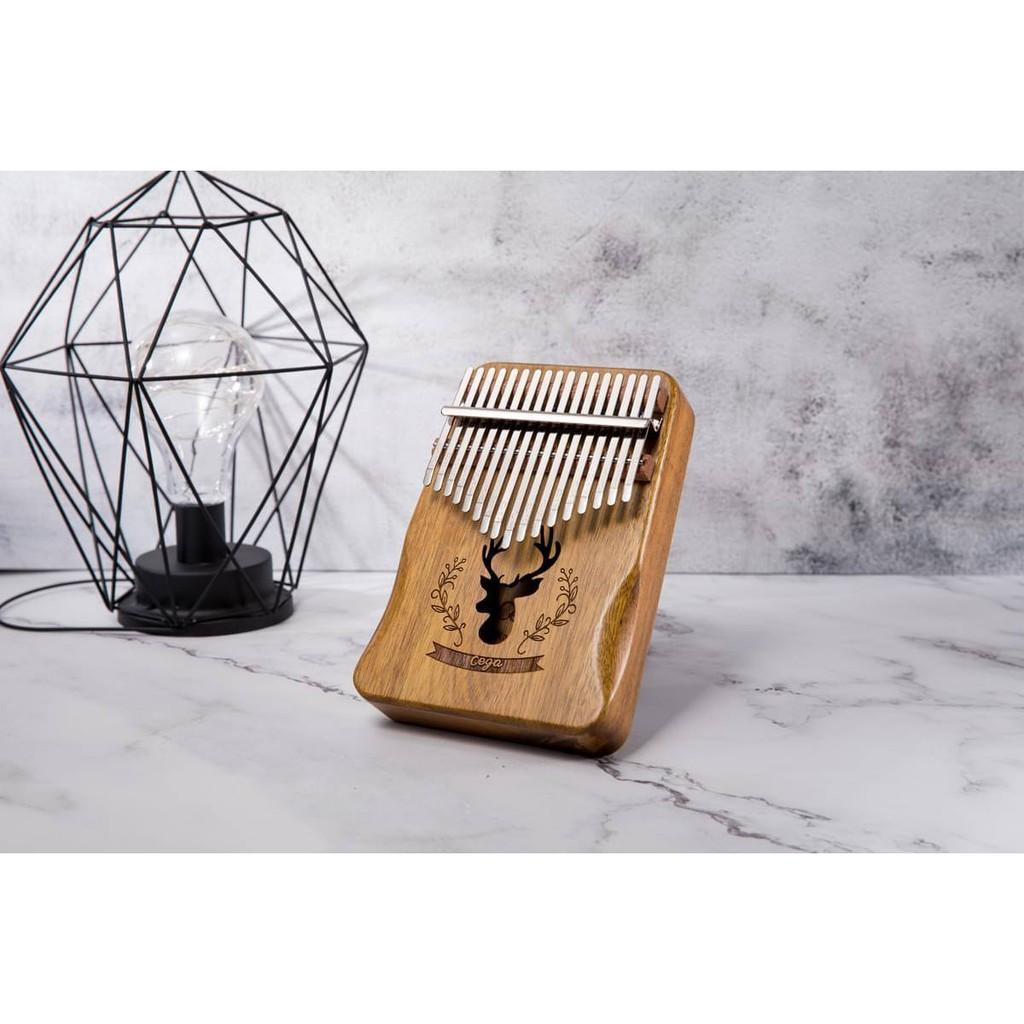 (TẶNG TÚI ĐEO ĐÀN) Đàn Kalimba CEGA 17 phím Hoa văn &quot;Tuần lộc NOEL&quot; gỗ mahogany rất đẹp, âm thanh hay