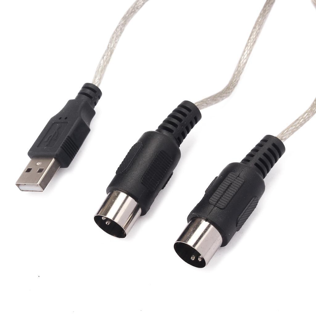 USB to MIDI Cable Converter PC to Music Keyboard for Laptop Computer Home Audio & Studio Adapter