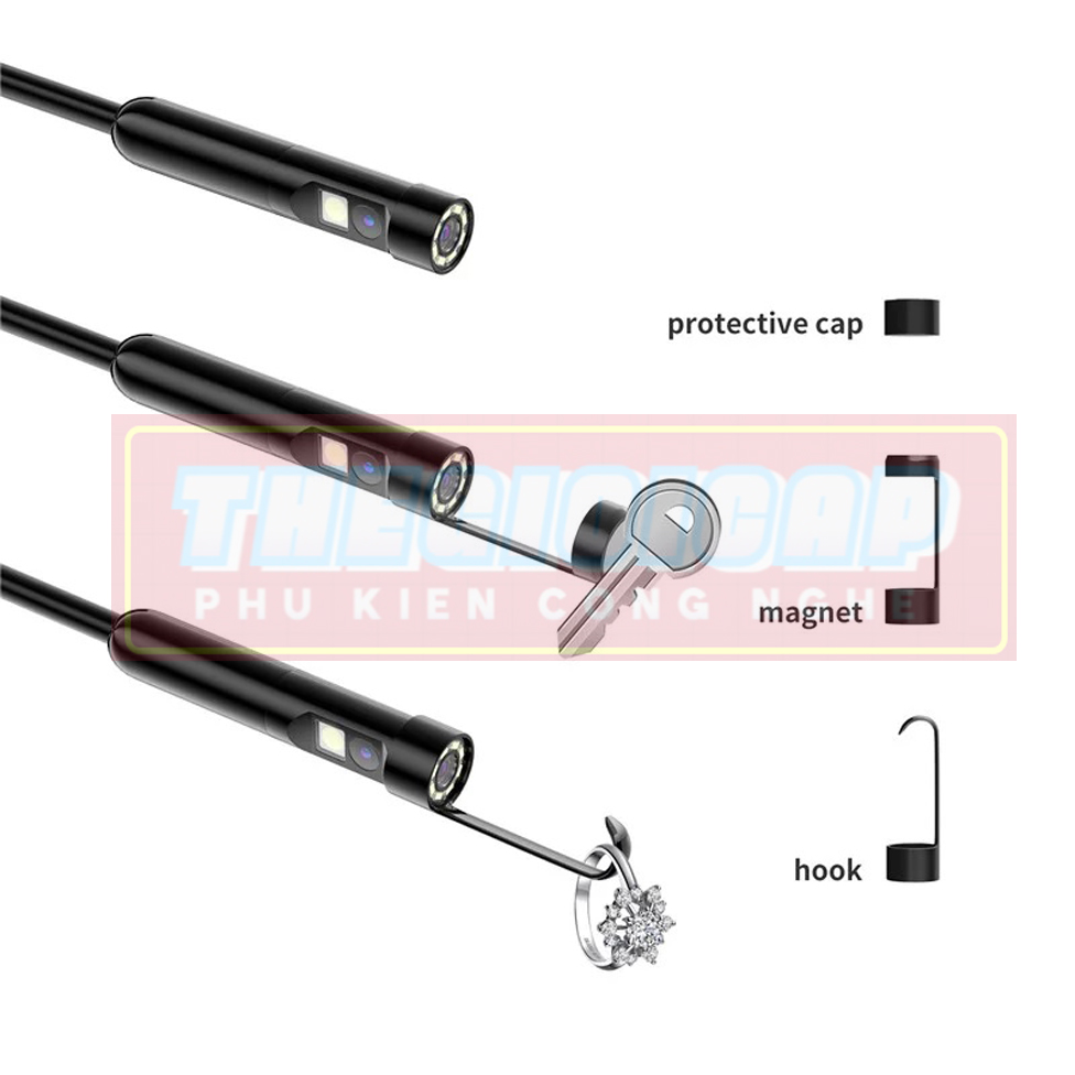ROGTZ Camera Nội Soi Đường Ống Công Nghiệp Màn hình IPS 4,3 inch HD 1080P Đèn LED 2600mAh Dây Cứng P200 - Hàng Nhập Khẩu
