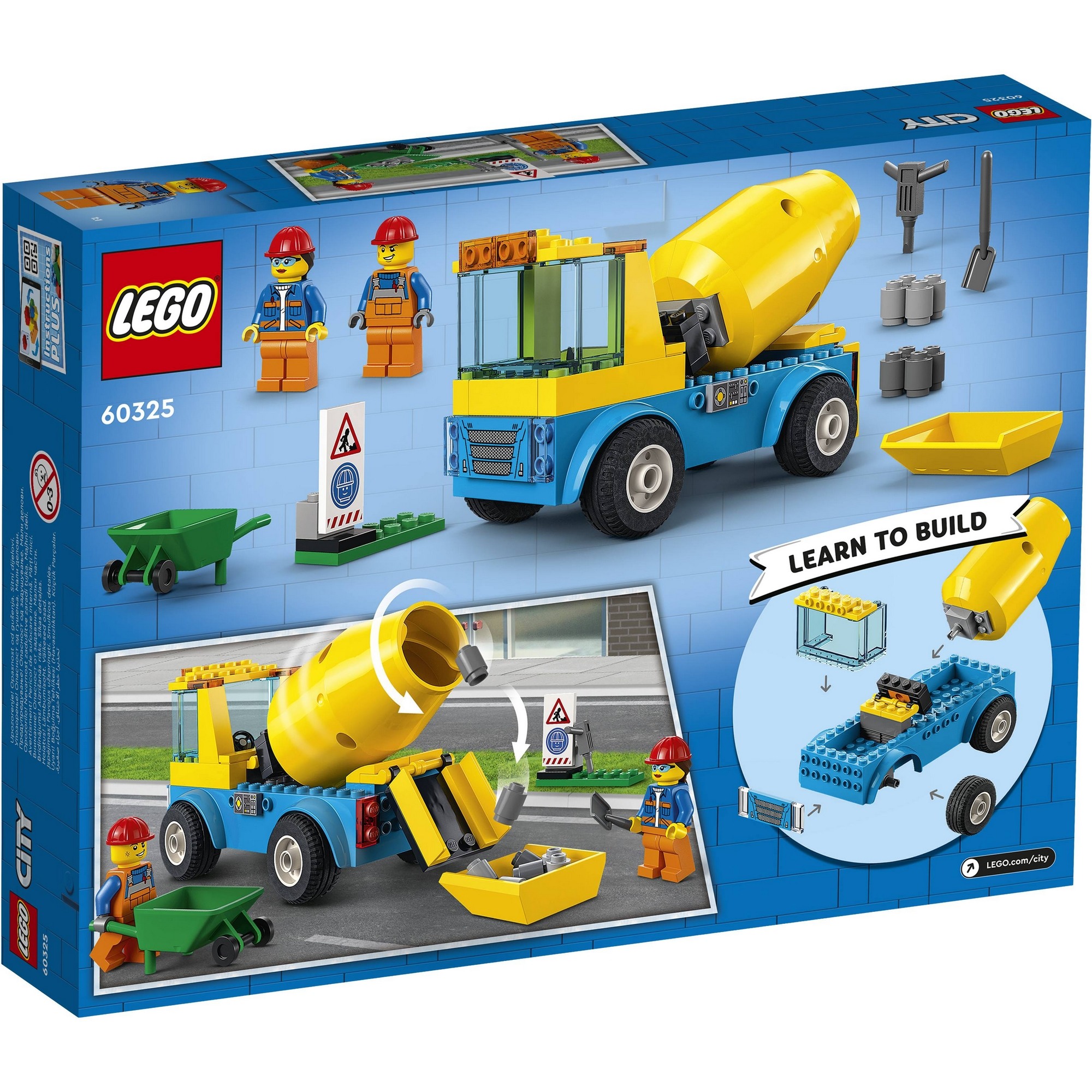 LEGO City 60325 Xe trộn xi măng (85 chi tiết)