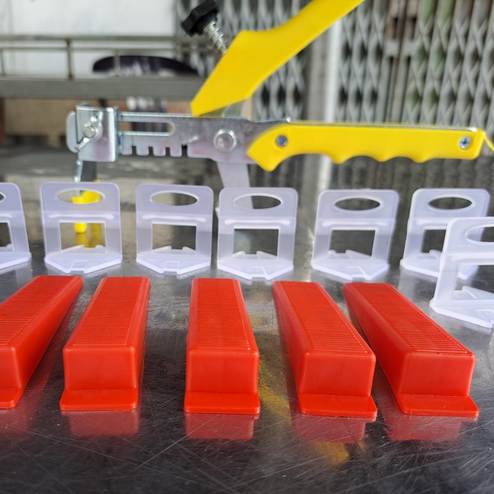 Bịch 155 cái nêm đỏ ốp gạch, ke nêm nhựa ốp lát gạch nền tường trong xây dựng