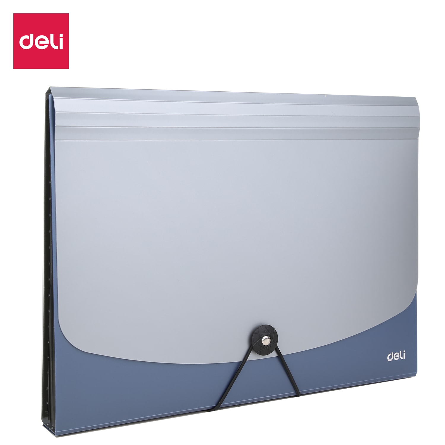 Cặp Tài Liệu A4 7 Ngăn Deli - Xanh Dương, Xanh Lá, Đỏ, Đen - 1 Cái E38151 - Xanh Dương