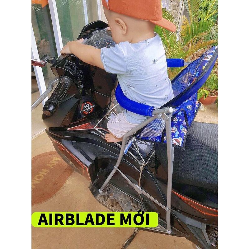 Ghế ngồi xe Airblade cho bé , GHẾ GA XẾP SẮT SƠN TĨNH ĐIỆN