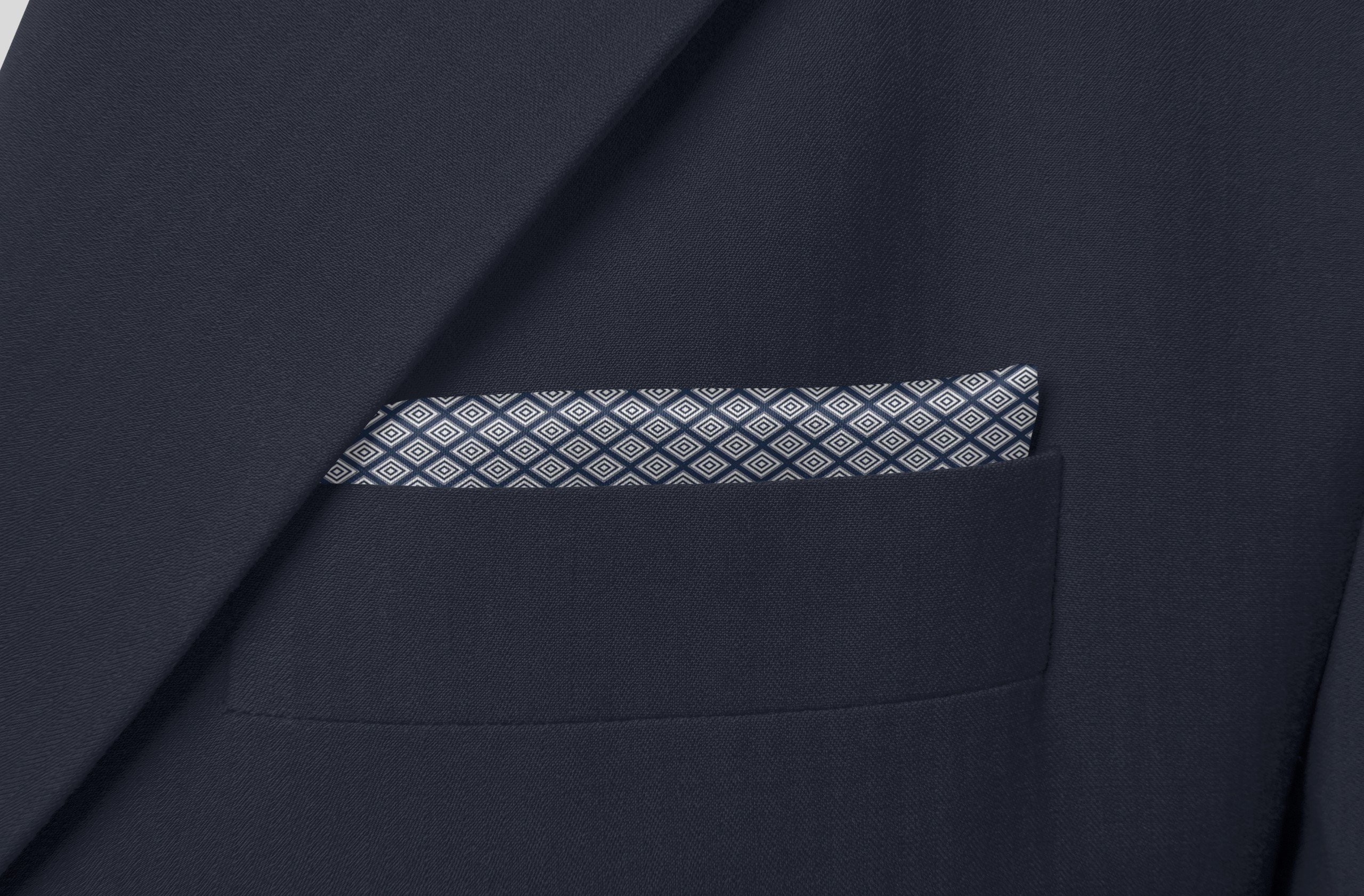 Khăn lụa tơ tằm cài túi áo Vest cho Nam - Thoi