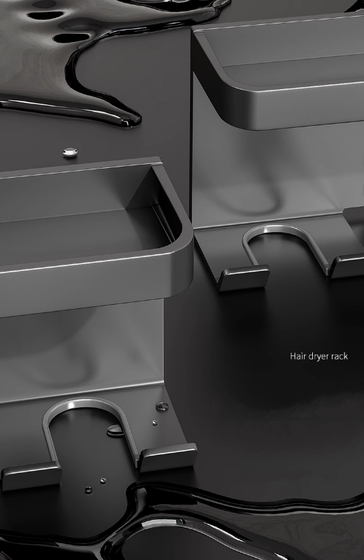 Kệ treo máy sấy tóc không khoan tường Drying Hair Shelf M2F Nhôm Cao Cấp