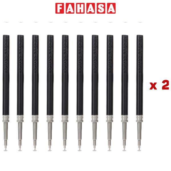 Combo 20 Ruột Bút Gel Đầu Ngòi ST 0.5 mm - Deli A5066 - Mực Đen