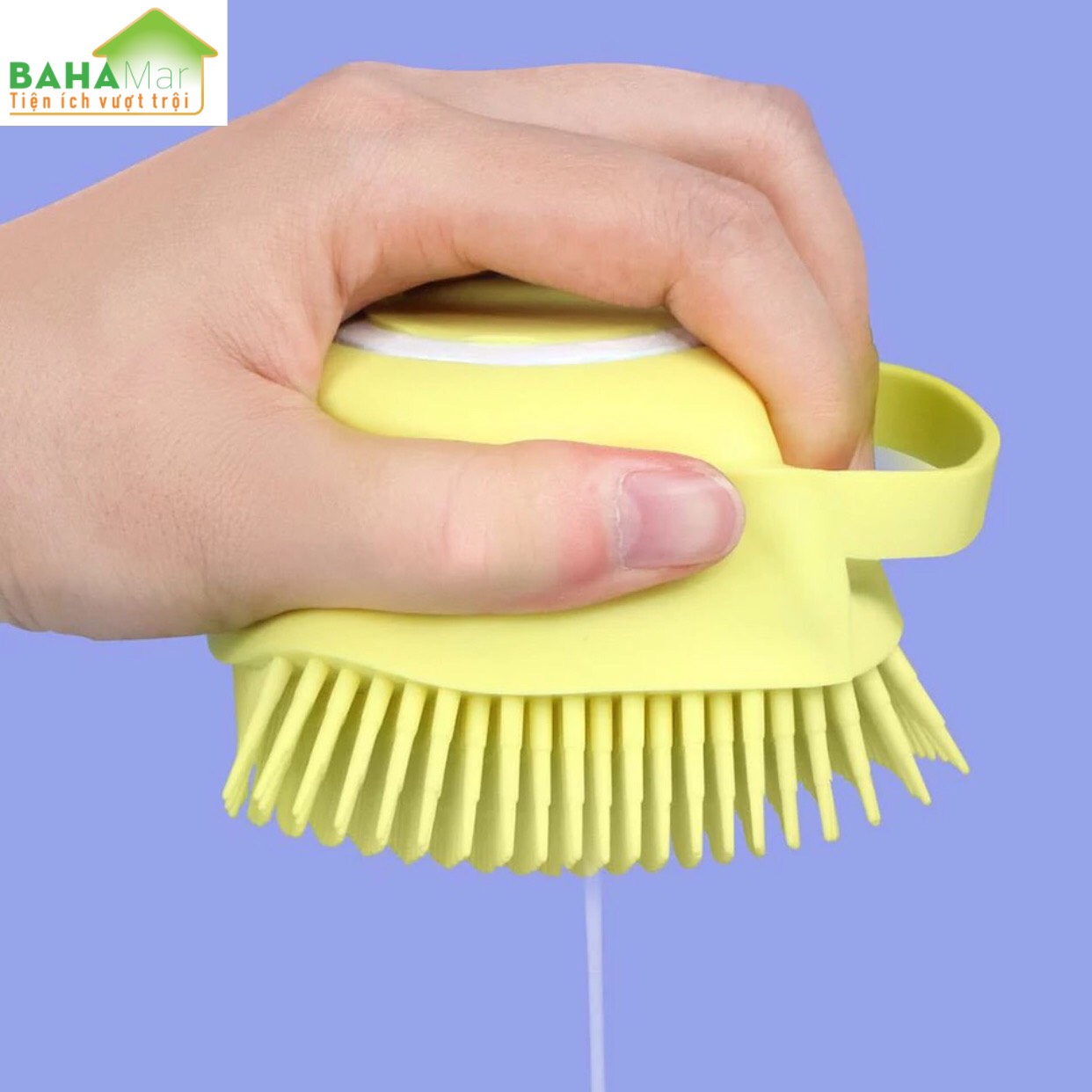 BÀN CHẢI TẮM SILICONE MỀM MASSAGE TẨY DA CHẾT CÓ NGĂN CHỨA SỮA TẮM