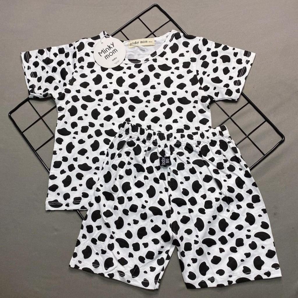 Bộ Cộc Tay Cho Bé Bộ Minky Mom Cộc Tay Chất Cotton 100% siêu mềm mịn thoáng mát