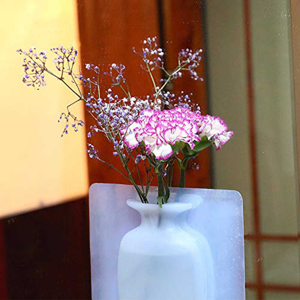 Lọ hoa silicon dán tường