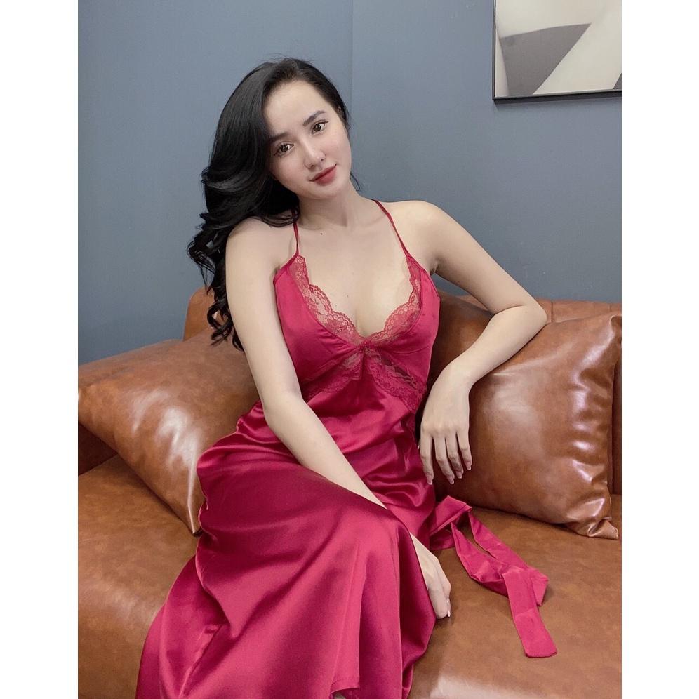 Đầm dài Sexy lụa satin - latin Siêu Mát 3 màu ĐD101