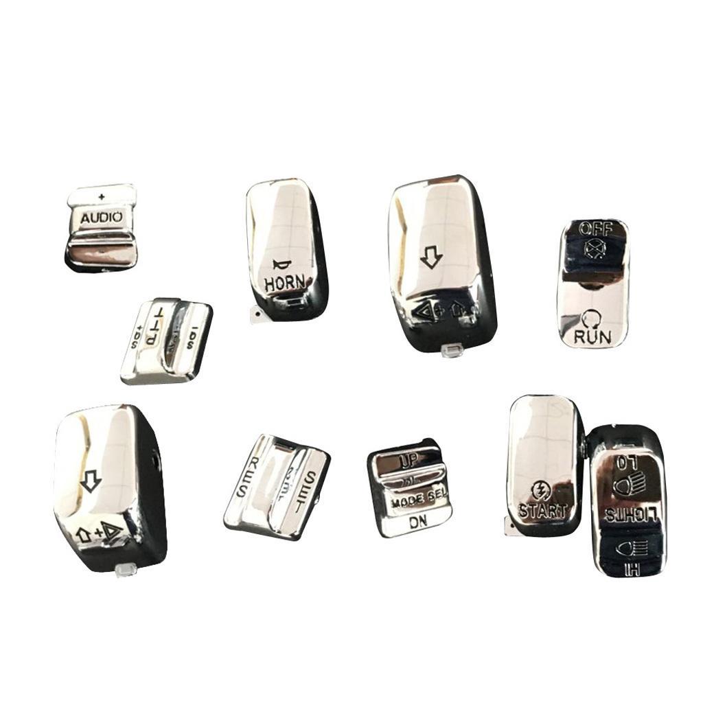 Chrome Switch Housing Buttons Cap Cover For Touring