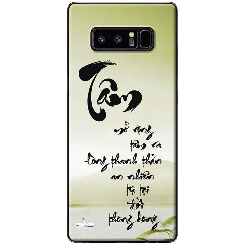 Ốp lưng dành cho Samsung Galaxy Note 8 mẫu Tâm thư pháp